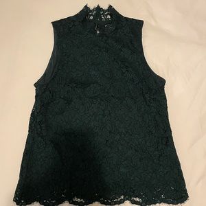 H&M green lace top